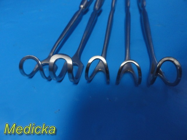 5x Green (Greene) Thyroid Retractors Sklar Jarit Codman Stainless Steel ~ 39996