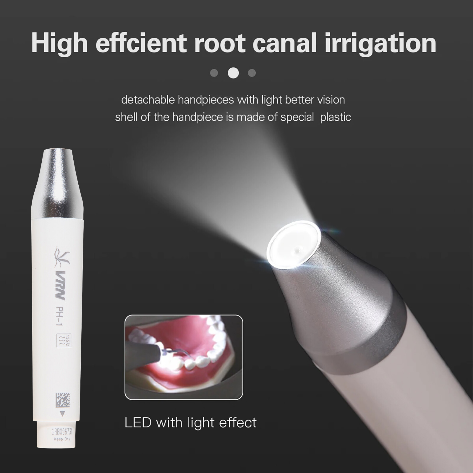 Auto Water Supply Dental Ultrasonic Piezo Scaler LED Handpiece Liquid Dosing ty