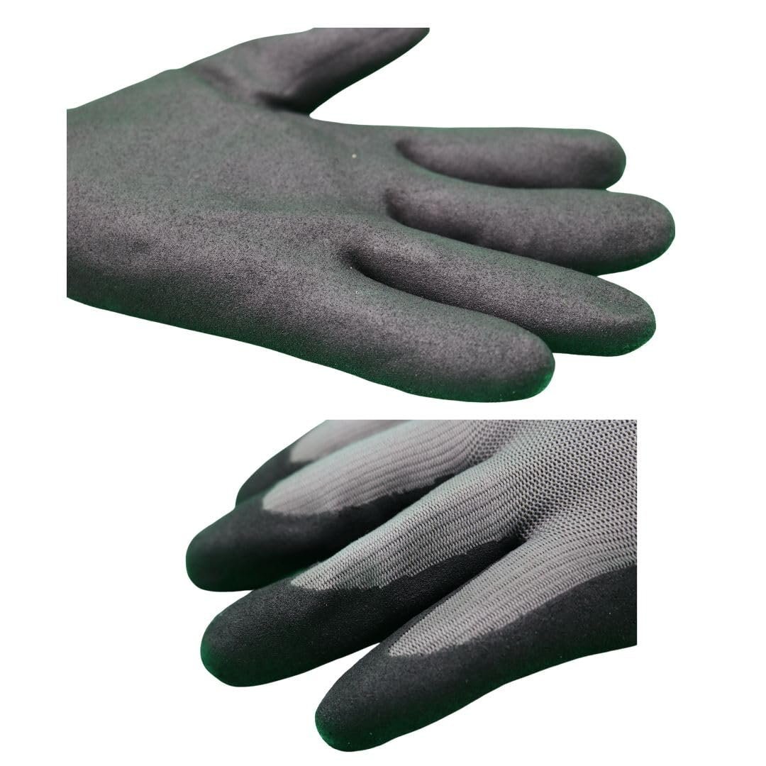 Red Steer A320 Gray Large Nylon Full Fingered Work & General Purpose Gloves -…