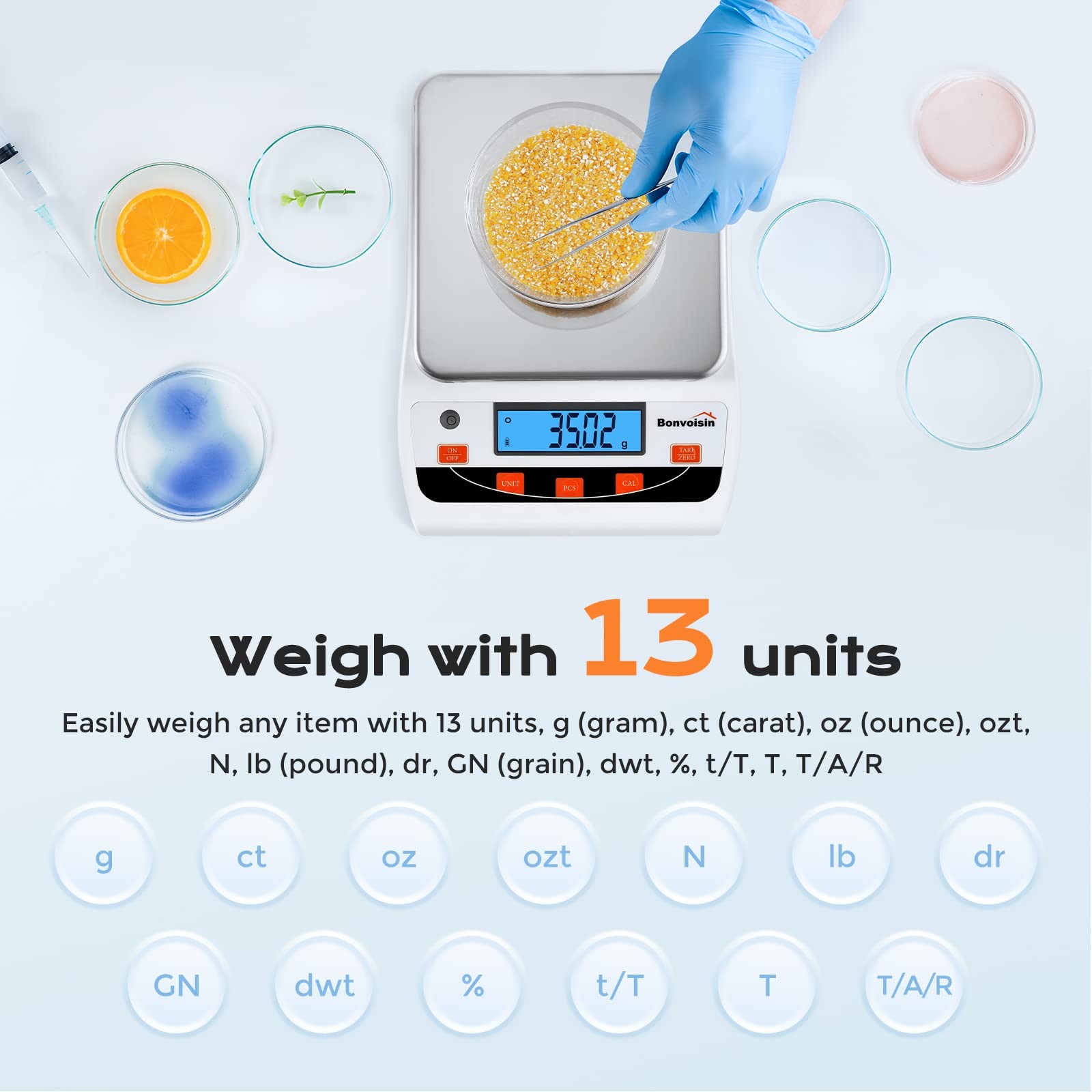 Lab Scale 5000g/0.01g High Precision Laboratory Scientific Scale 5000g, 0.01g