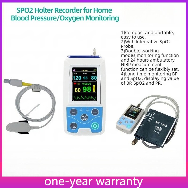 24 Hour Ambulatory ABPM PM50 Blood Pressure Holter Monitor with NIBP & SPO2