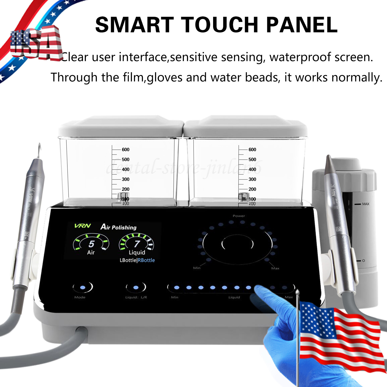 VRN-Q6 Dental LED Ultrasonic Scaler Painless Periodontal Therapy System Device