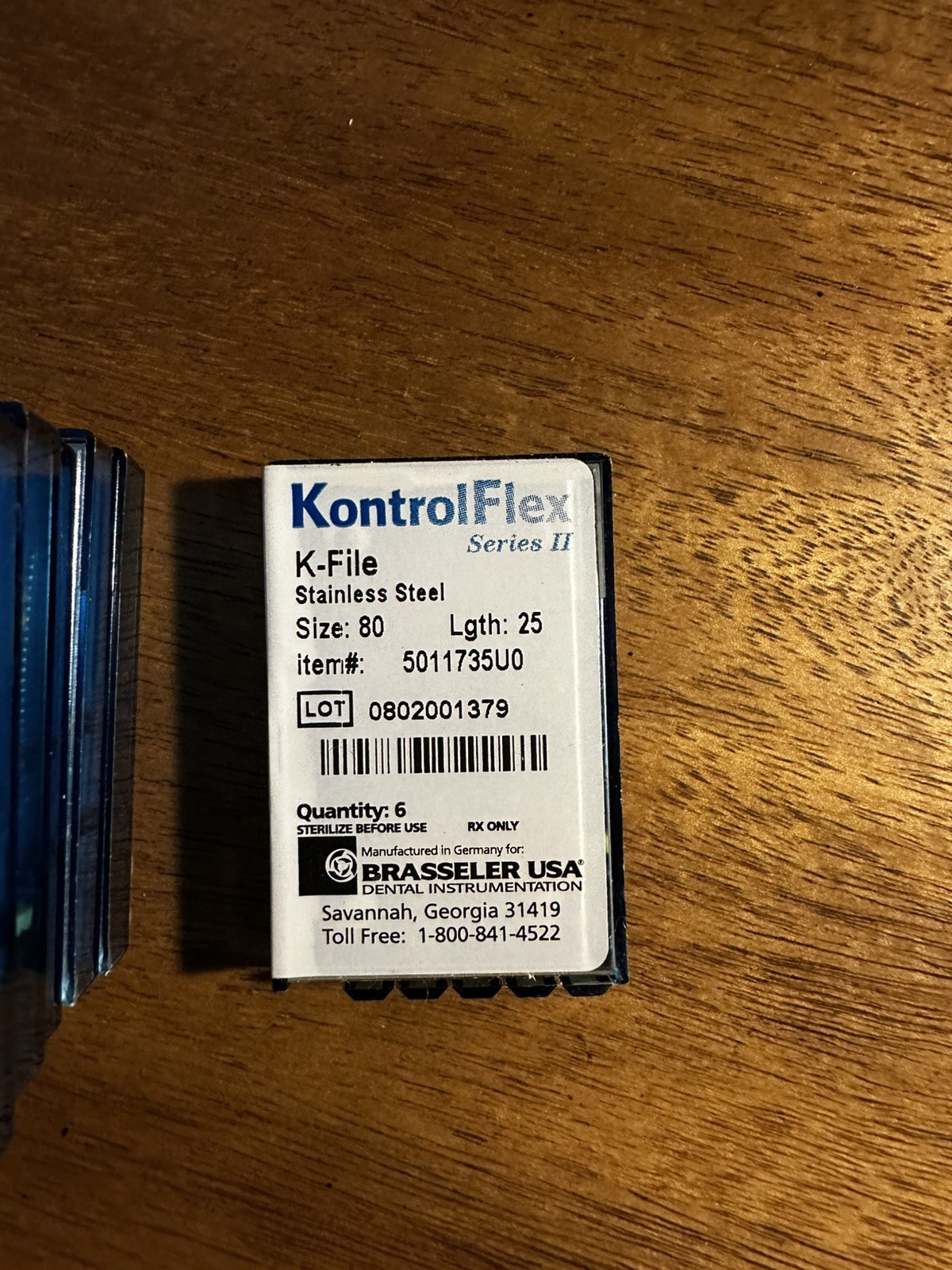 Brassler Stainless Steel Kontrol Flex series II Assorted K-Files 25mm sizes
