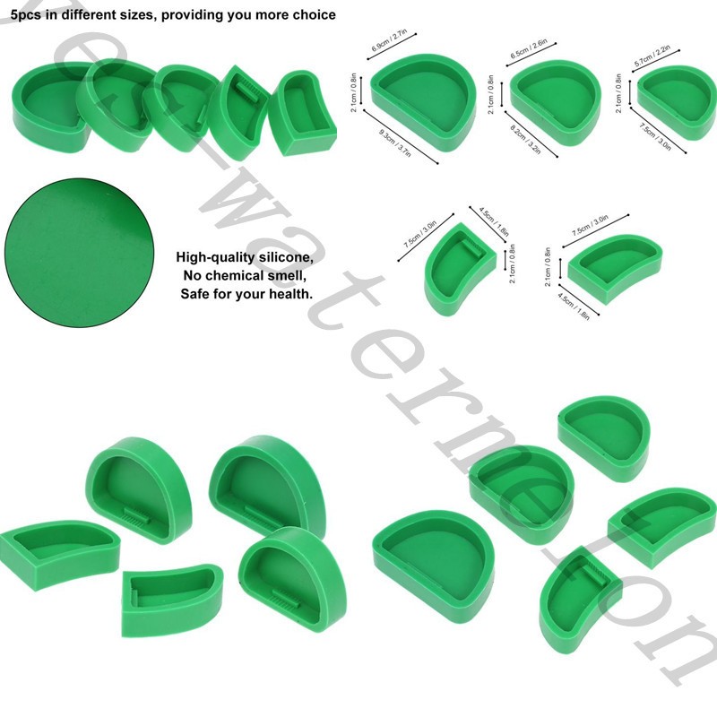 5Pcs/Set Dental Model Base Slotted Type Silicone Without Tonguel Impression Tool
