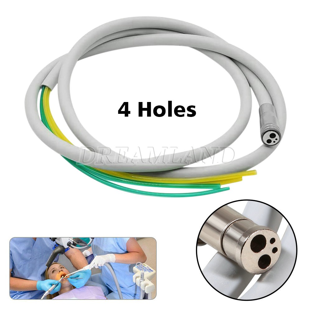 Dental High Speed Handpiece Tubing Hose Midwest 4 Hole Fiber Optic 6 Pin 2Holes