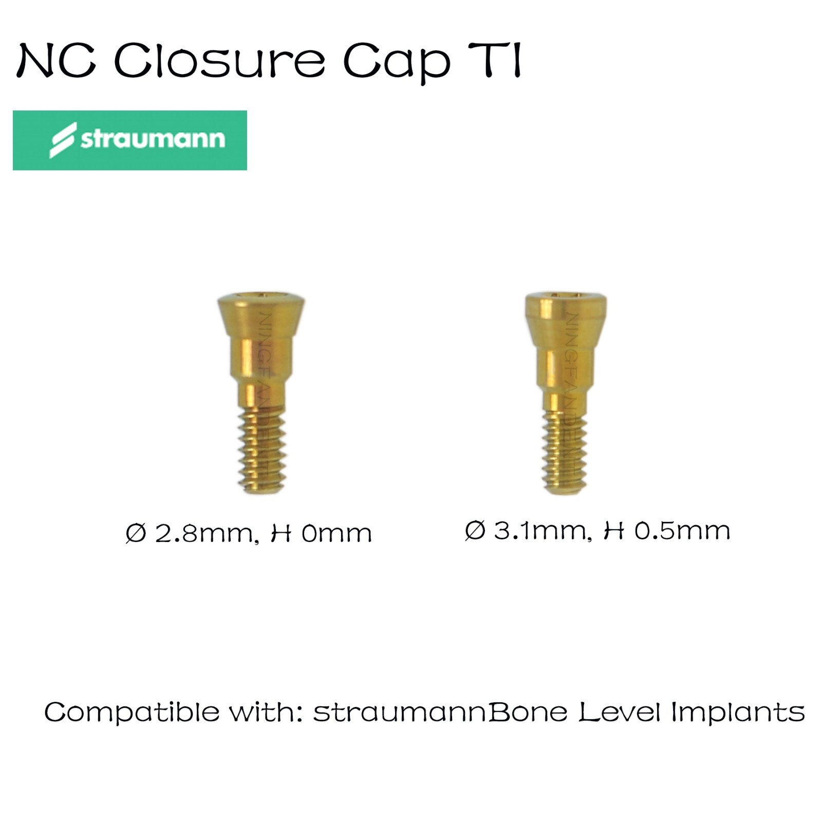 Healing Cap Abutment NC ITI Straumann BL/BLT Fits 2.0/3.5/5.0/7.0/8.0mm H Ø3.6 D
