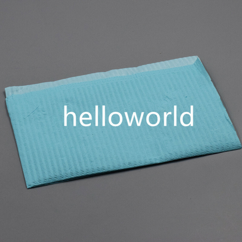 125 Pcs High-quality Brand New Blue Disposable Dental Patient Bibs Towel 33*46cm