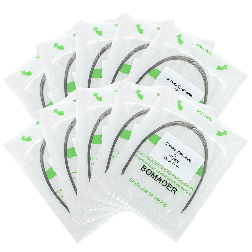 50Packs Dental Orthodontic Staineless Steel Round Arch Wire Ovoid Form 012 Upper