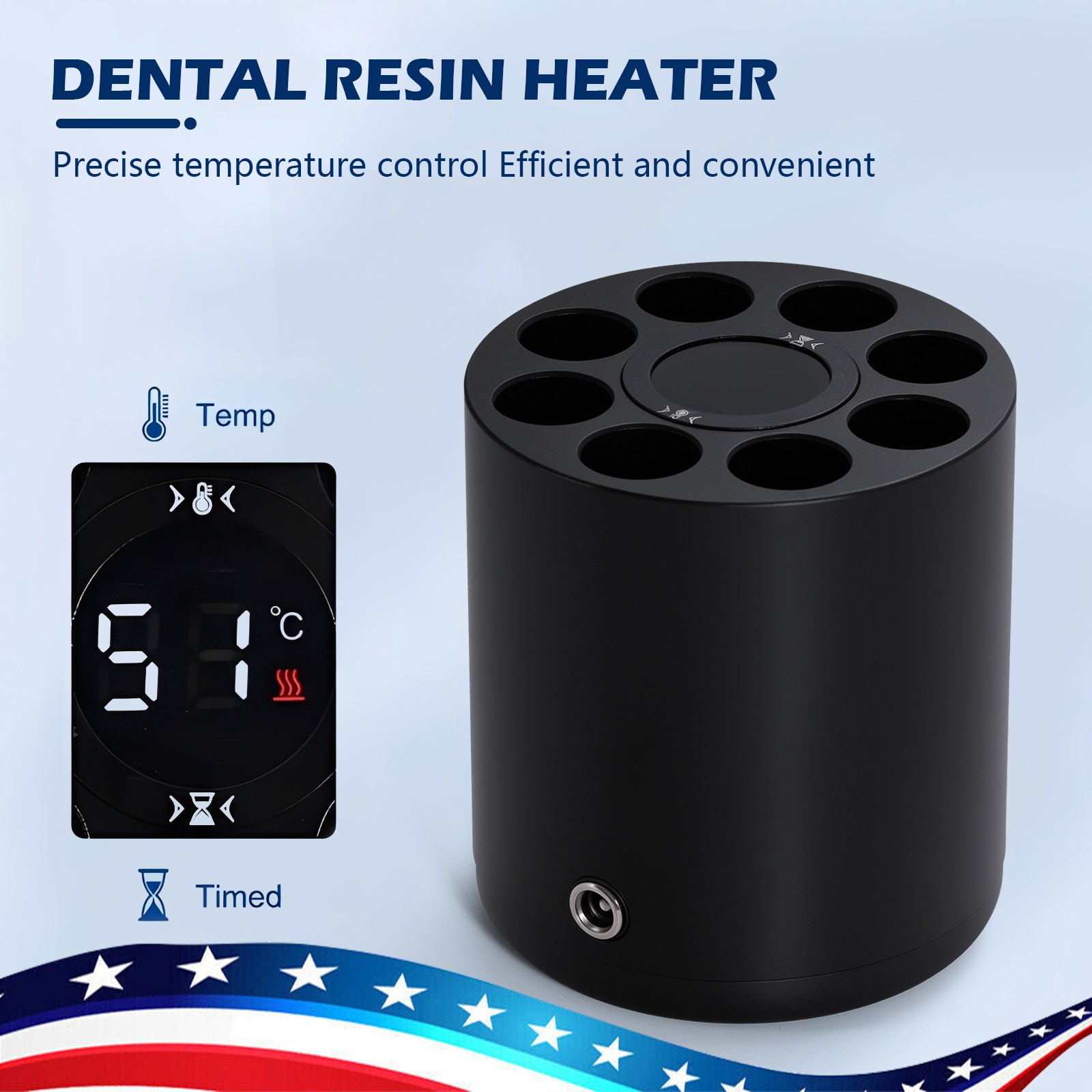 Dental Composite Resin Heater Material Soften Heat Warmer 40-70℃ US Plug