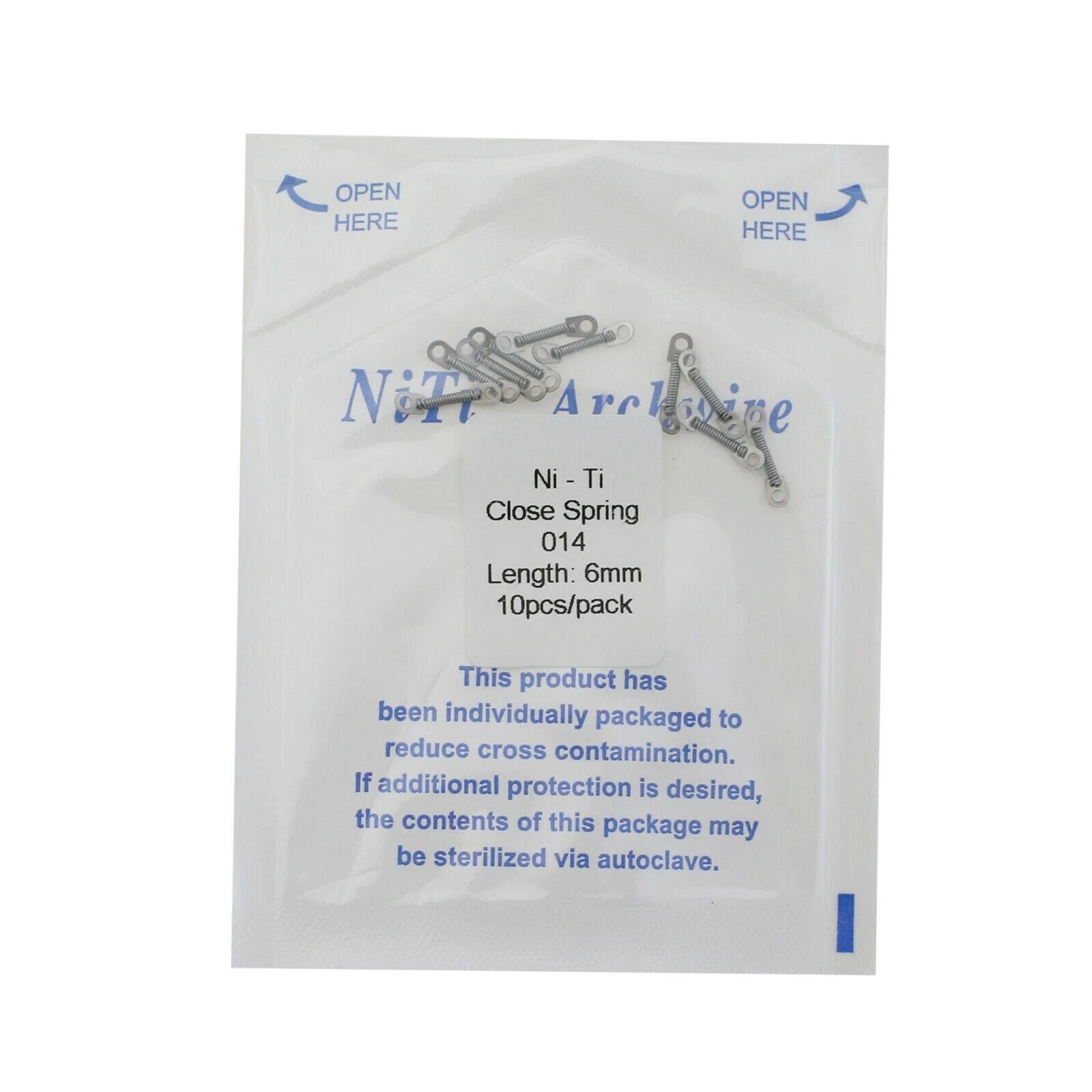 Dental Orthodontic Open Coil Spring Closed Coil Spring Arch Wires Alloy Spring