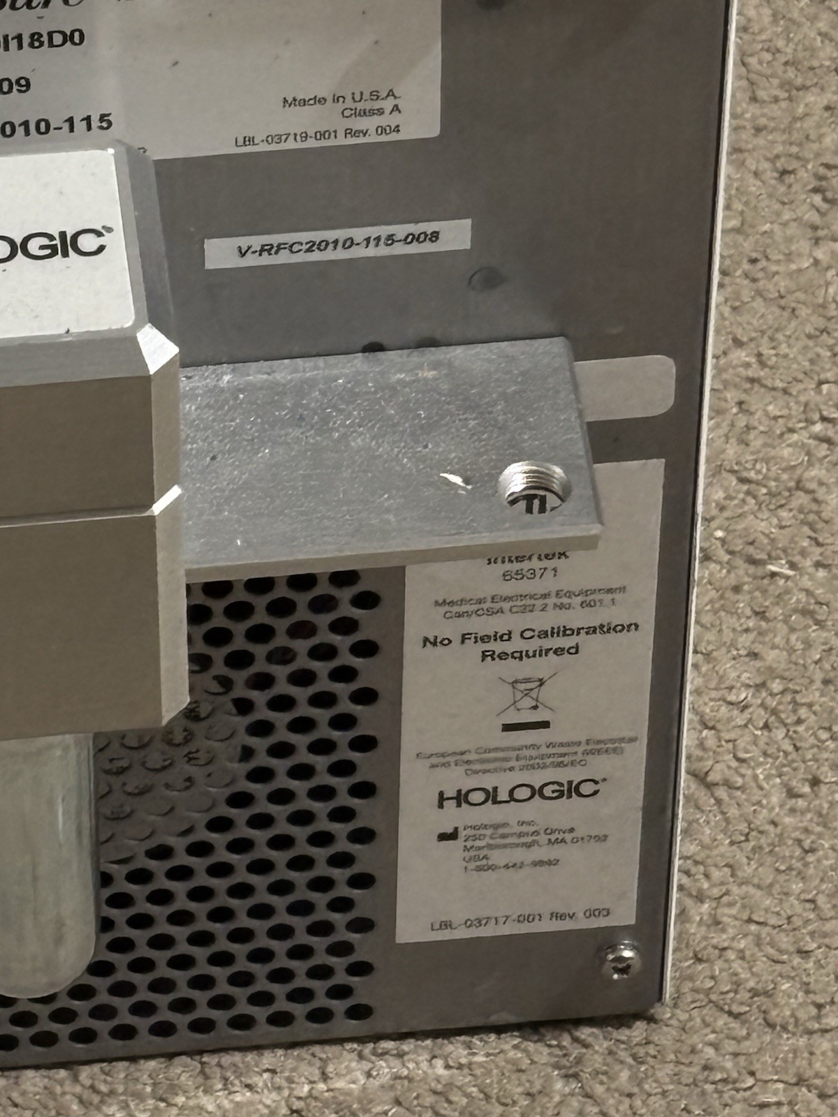 Hologic NovaSure RFC2010-115 RF Controller Model 10! Powers On! Untested!
