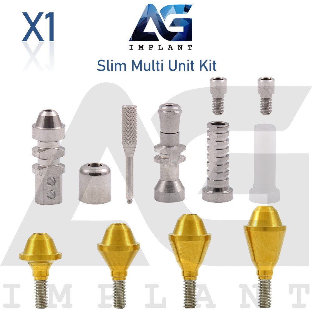 Slim Platform Straight Multi Unit 1.6 Prosthetic Kit Int Hex Titanium
