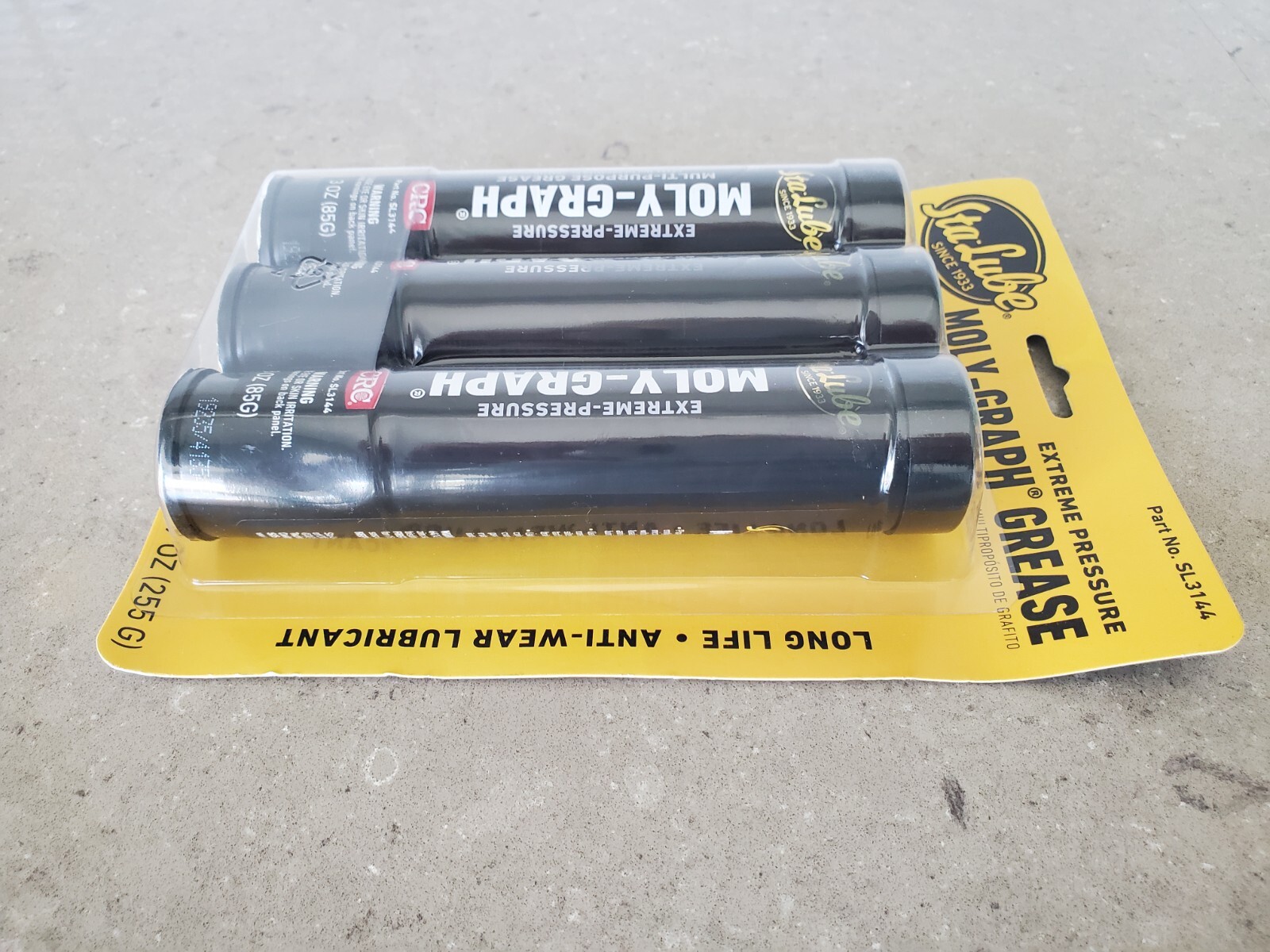 CRC Sta-Lube Moly-Graph Grease SL3144 – 3 Pack of 3 oz. Cartridge Refills