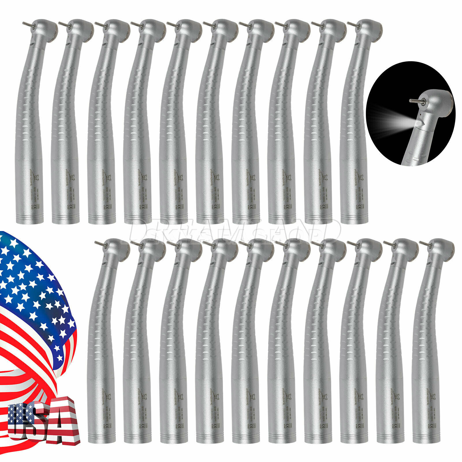 1-50 Torque Dental High Speed Fiber Optic Handpiece fit KAVO Multiflex Coupler
