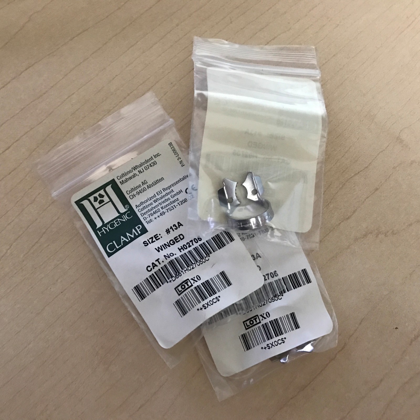 Dental Hygenic Rubber Dam Clamp #13A Molar Winged 2 + 1 FREE. BRAND NEW!