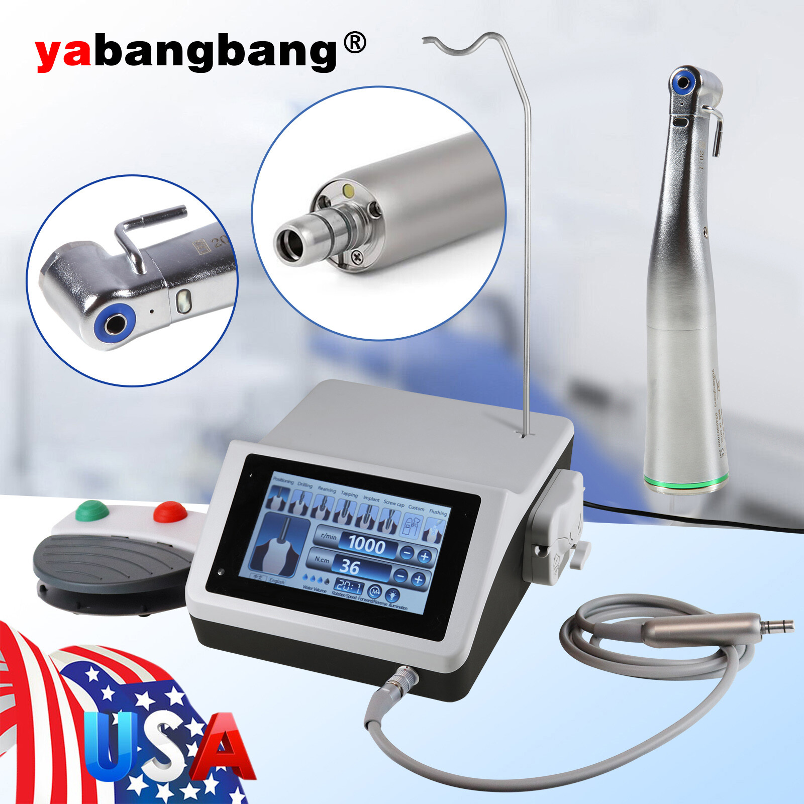 Dental Surgical Implant Motor Brushless+20:1 Handpiece