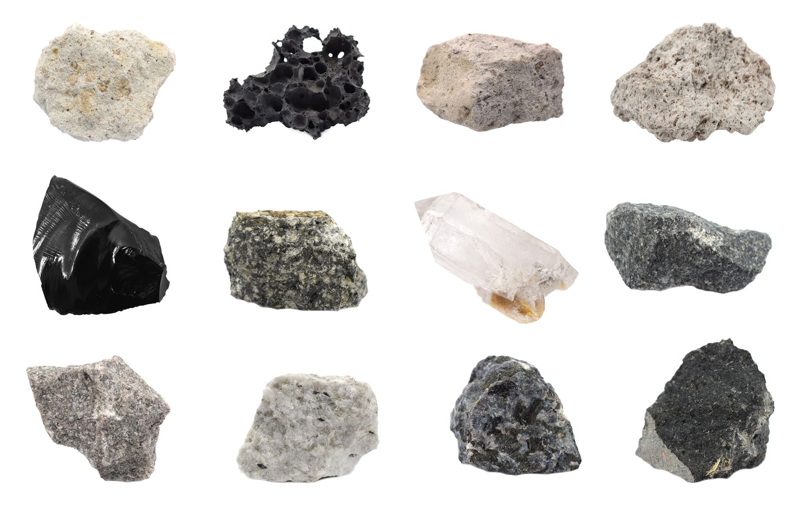Introduction to Igneous Rocks Kit, 12 Pieces – Tech Cut Rocks by Eisco Labs