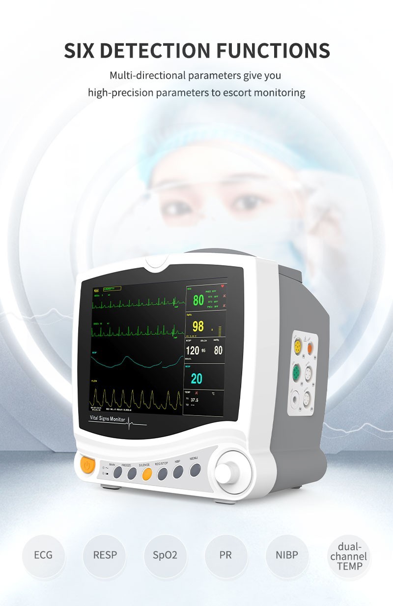 ETCO2 Patient monitor Vital Signs Capnograph CO2 Cardiac ECG NIBP SPO2 RESP TEMP
