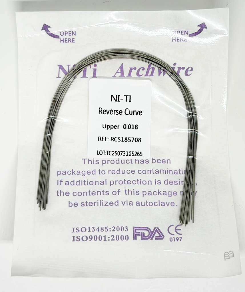 Reverse Curve Arch Wires Super Elastic Niti Rectangular/Round Wires long lengs