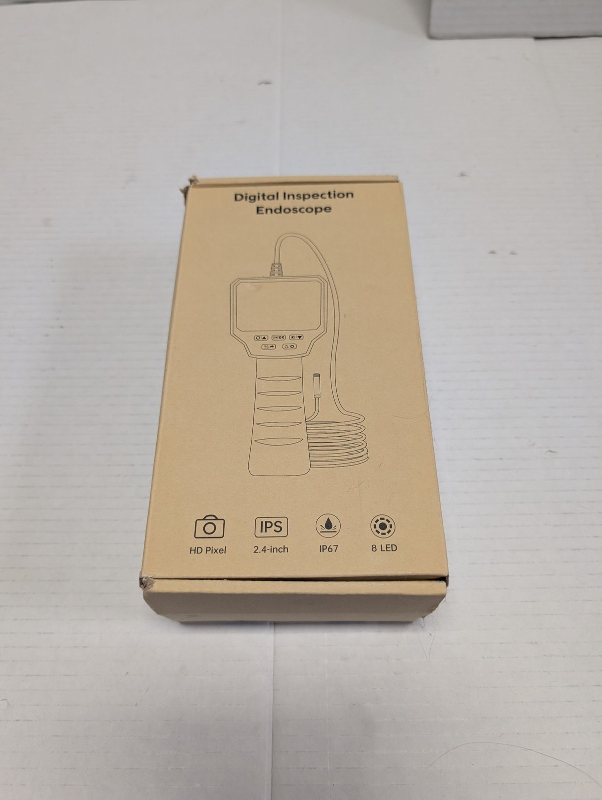 Digital Inspection Endoscope Handheld 5m Cable 2.4in Screen IP67 8 LED USB-C
