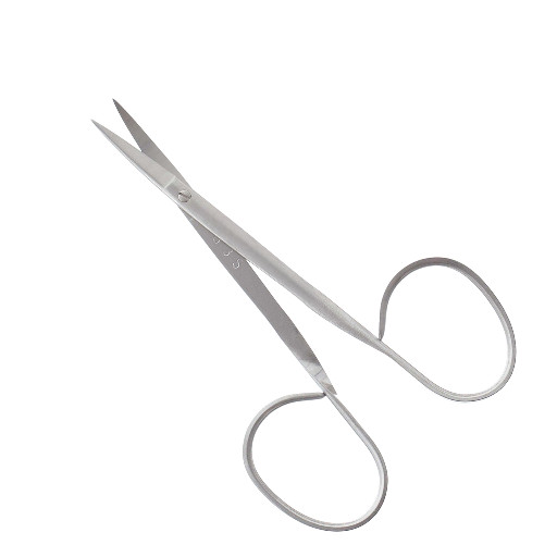Iris Scissors, 4″, Curved, Standard, Ribbon Type, Premium German Stainless