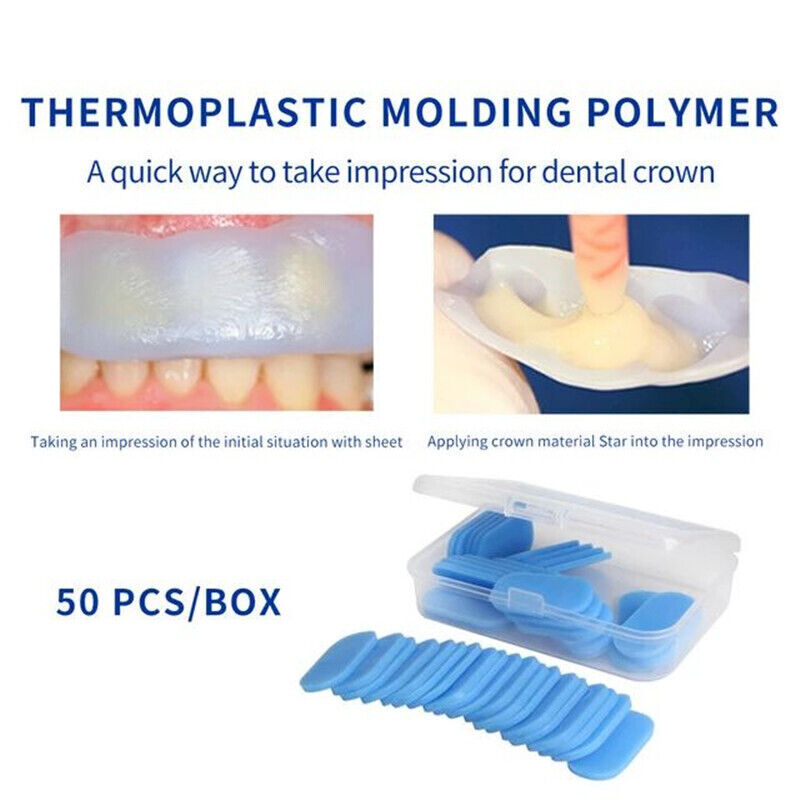 Dental Impression Trays Thermoplastic Wax Tablet TEMP TABS Temporary Crown Blue