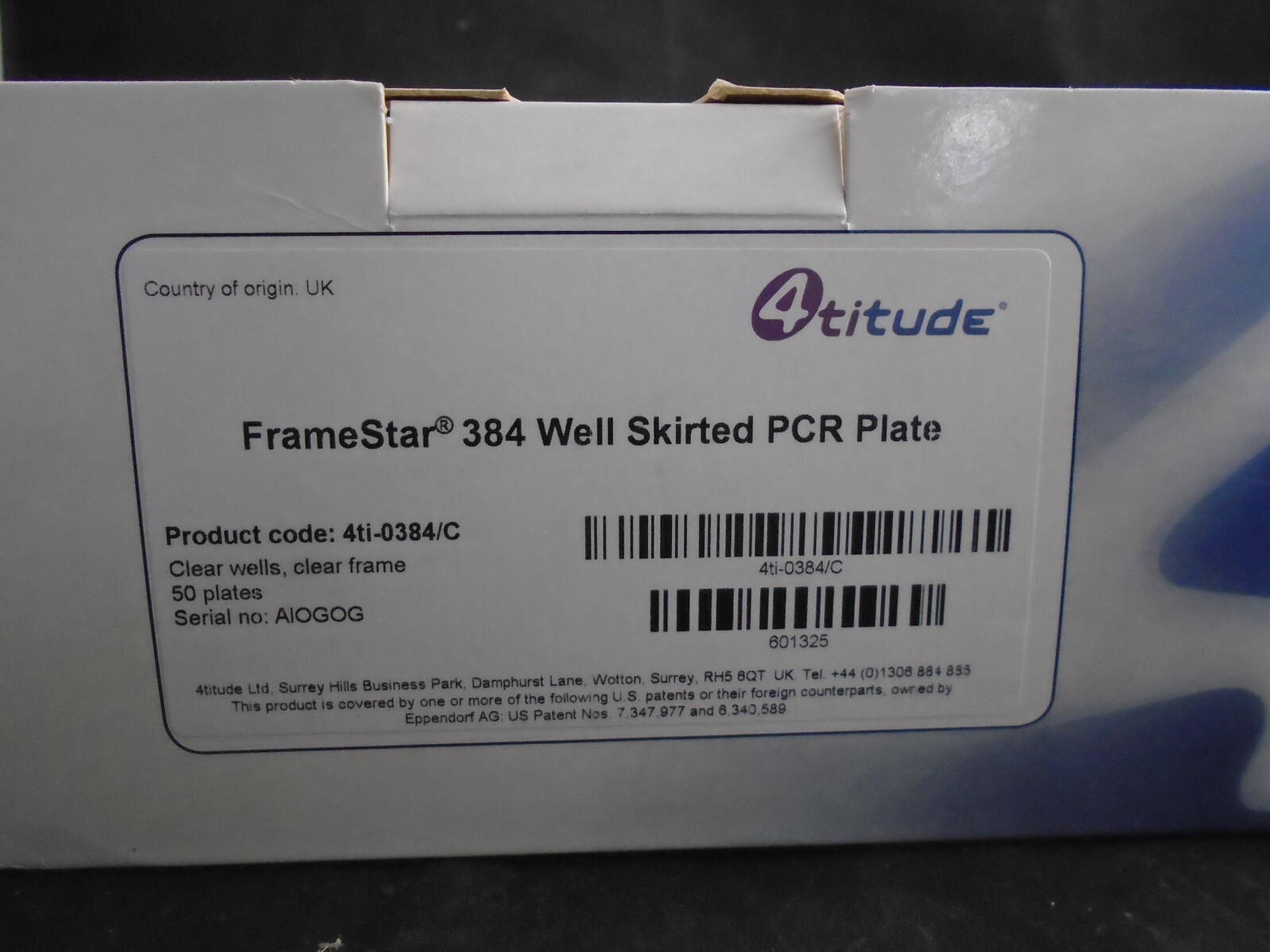 4TITUDE Azenta FrameStar 384 Clear Well Skirted PCR Plate 4ti-0384/C 30/Pk