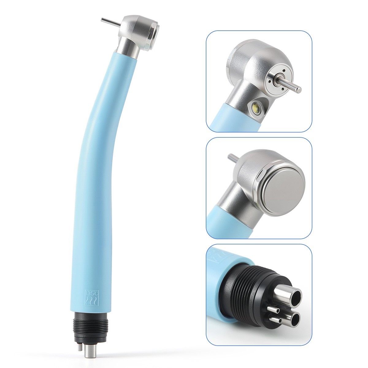 Pieza Alta Velocidad Fibra Óptica con E-Generador Dental + Contrángulo Relacione