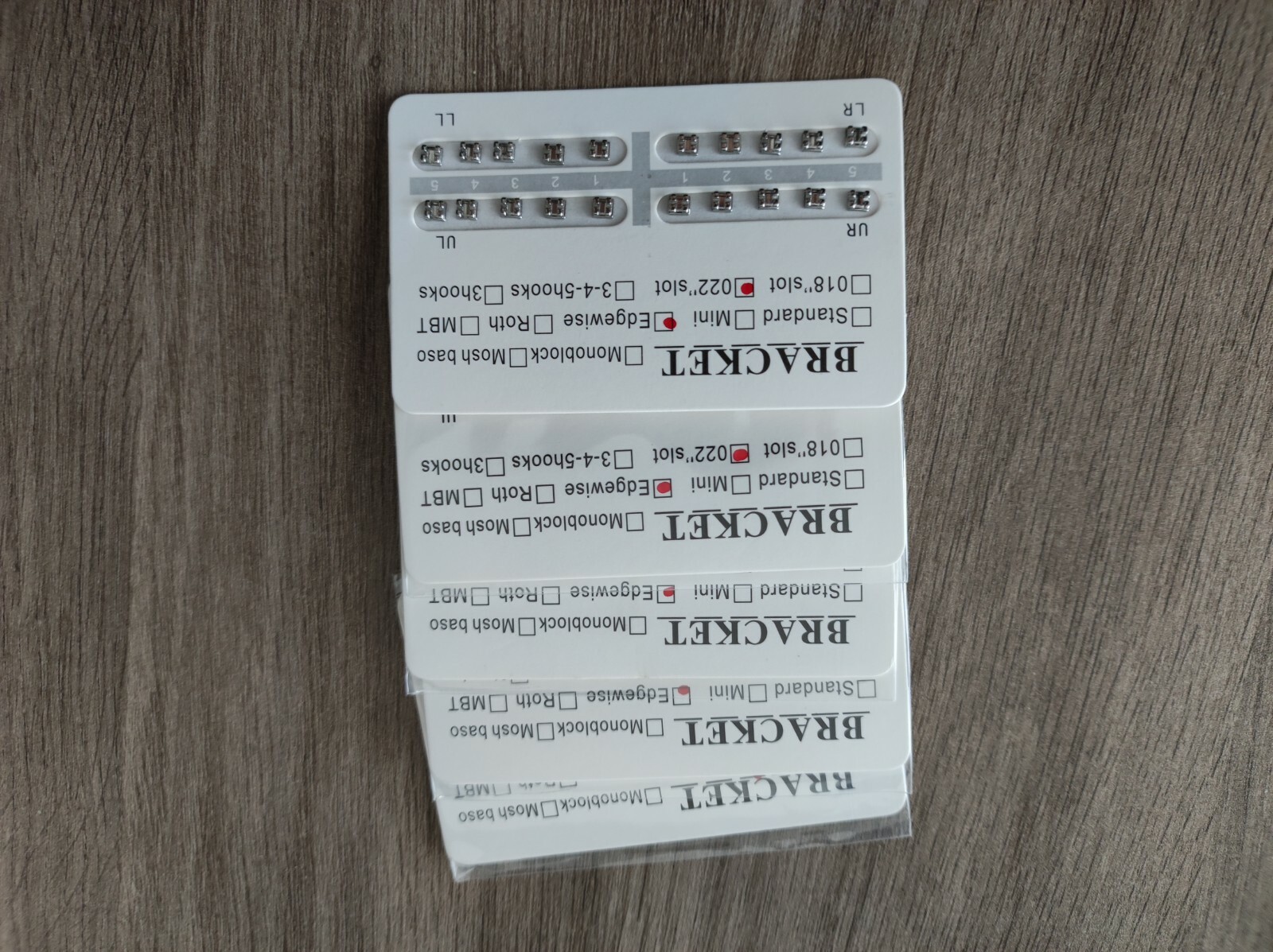 100Sets Dental Orthodontics Brackets Standard Edgewise 022 Slot No Hook