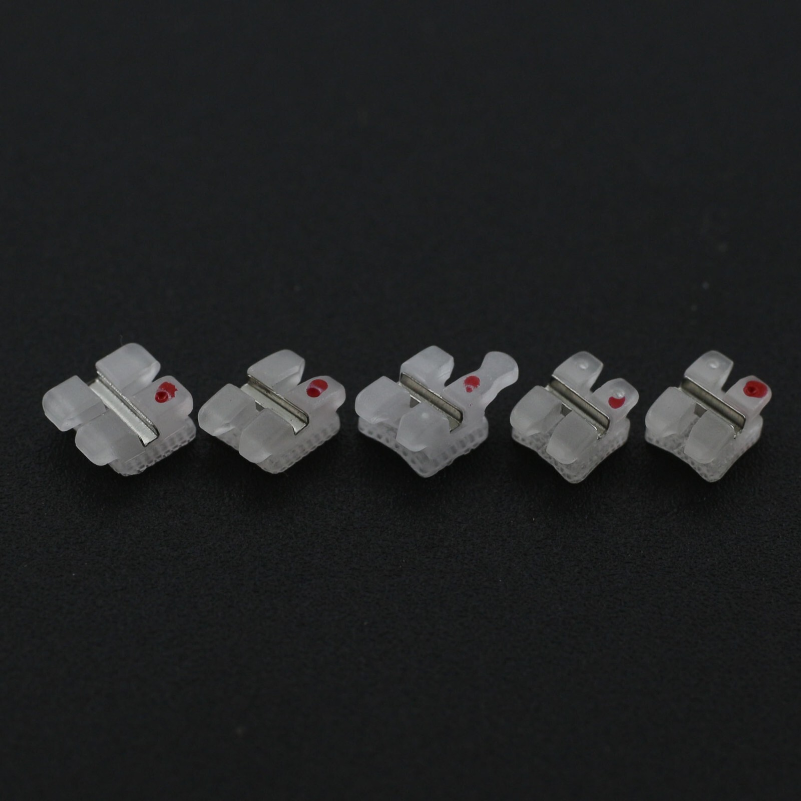 Dental Orthodontic Ceramic Brackets Braces Roth MBT 022 3 Hooks 5-5 Aesthetics