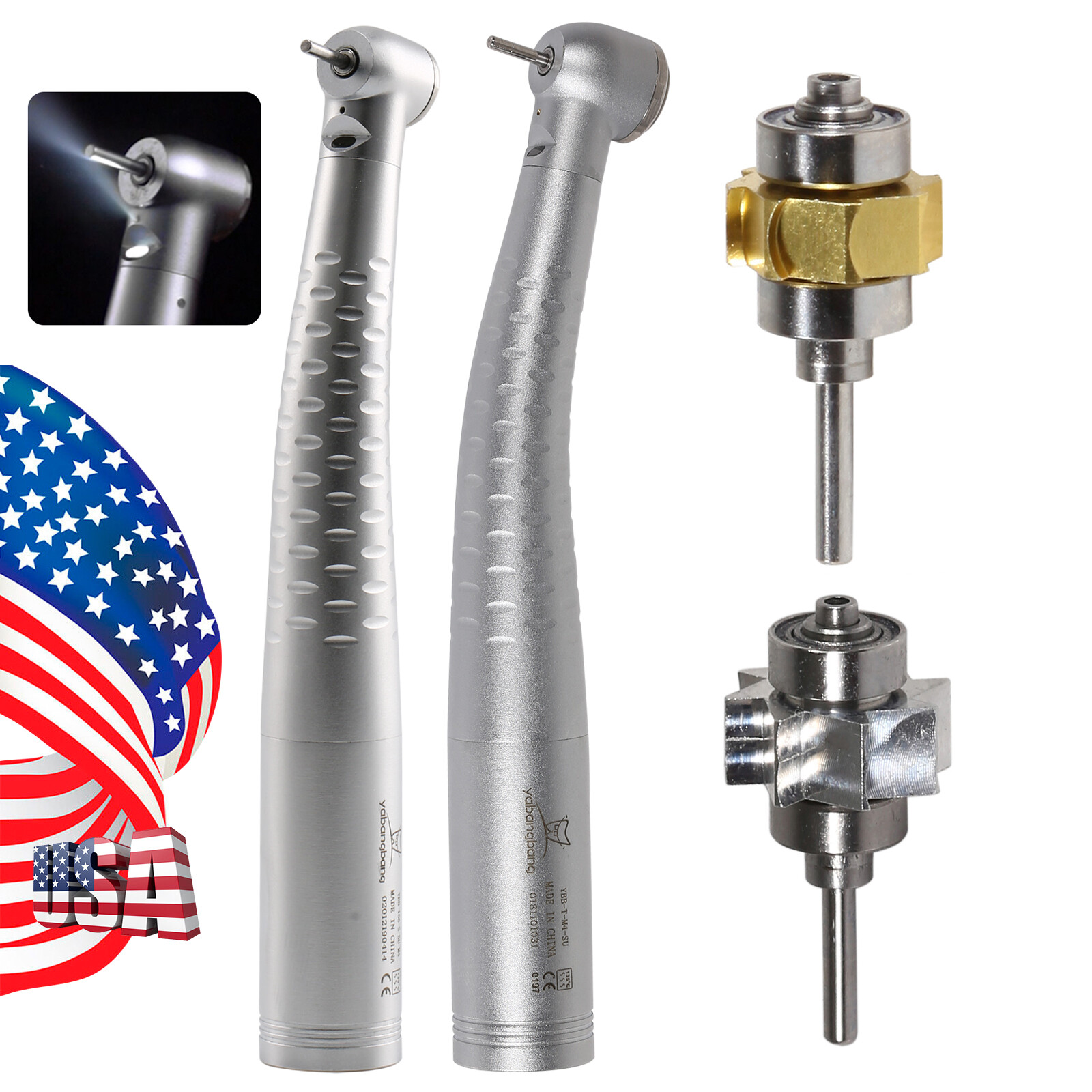 Dental Fiber Optic High Speed Handpiece /6Hole 360° Swivel Quick Coupler YB6/YD6