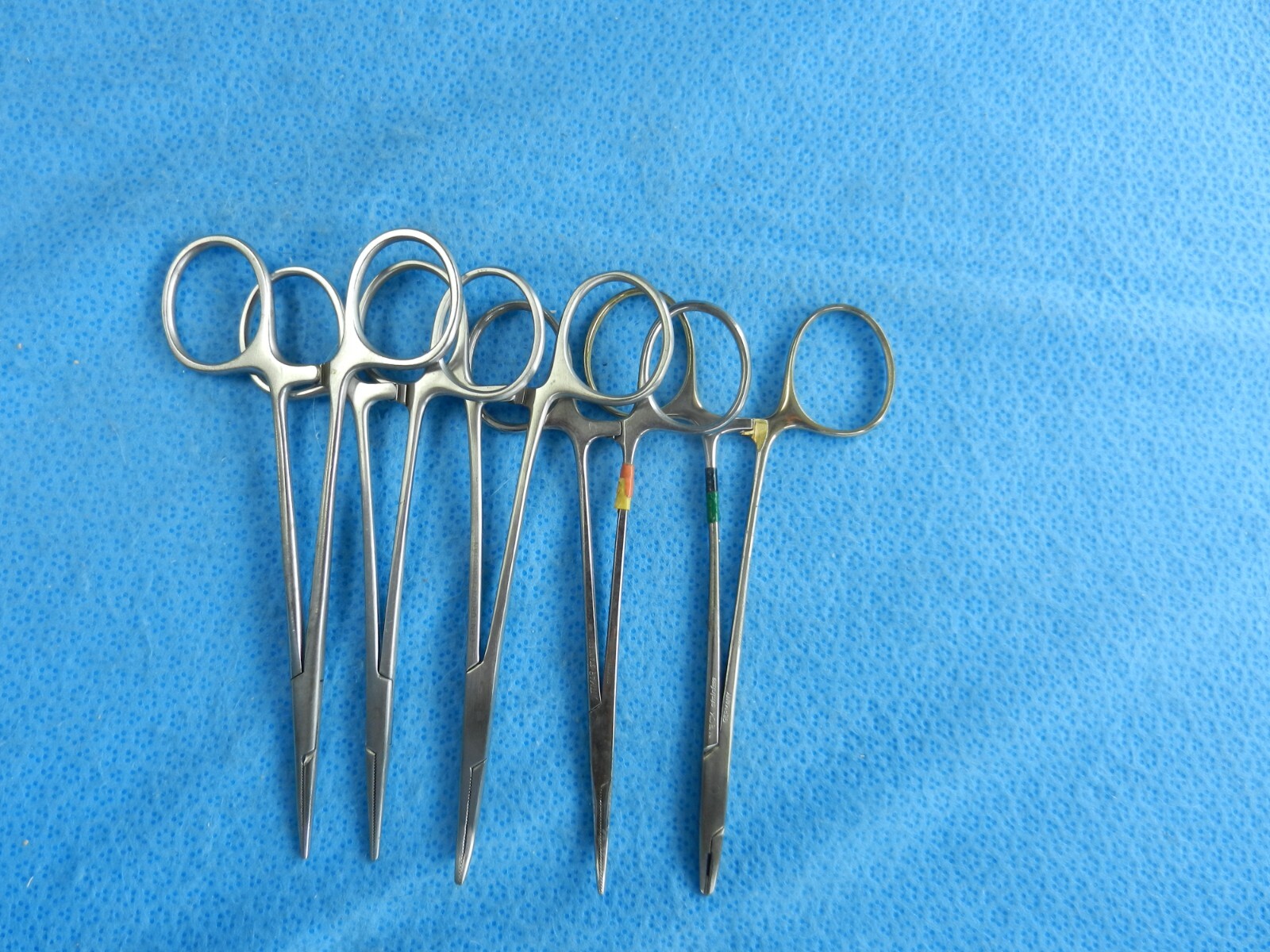D9029 V. Mueller Codman Weck Lot of 10 Straight/Curved Forceps Approx. 12cm