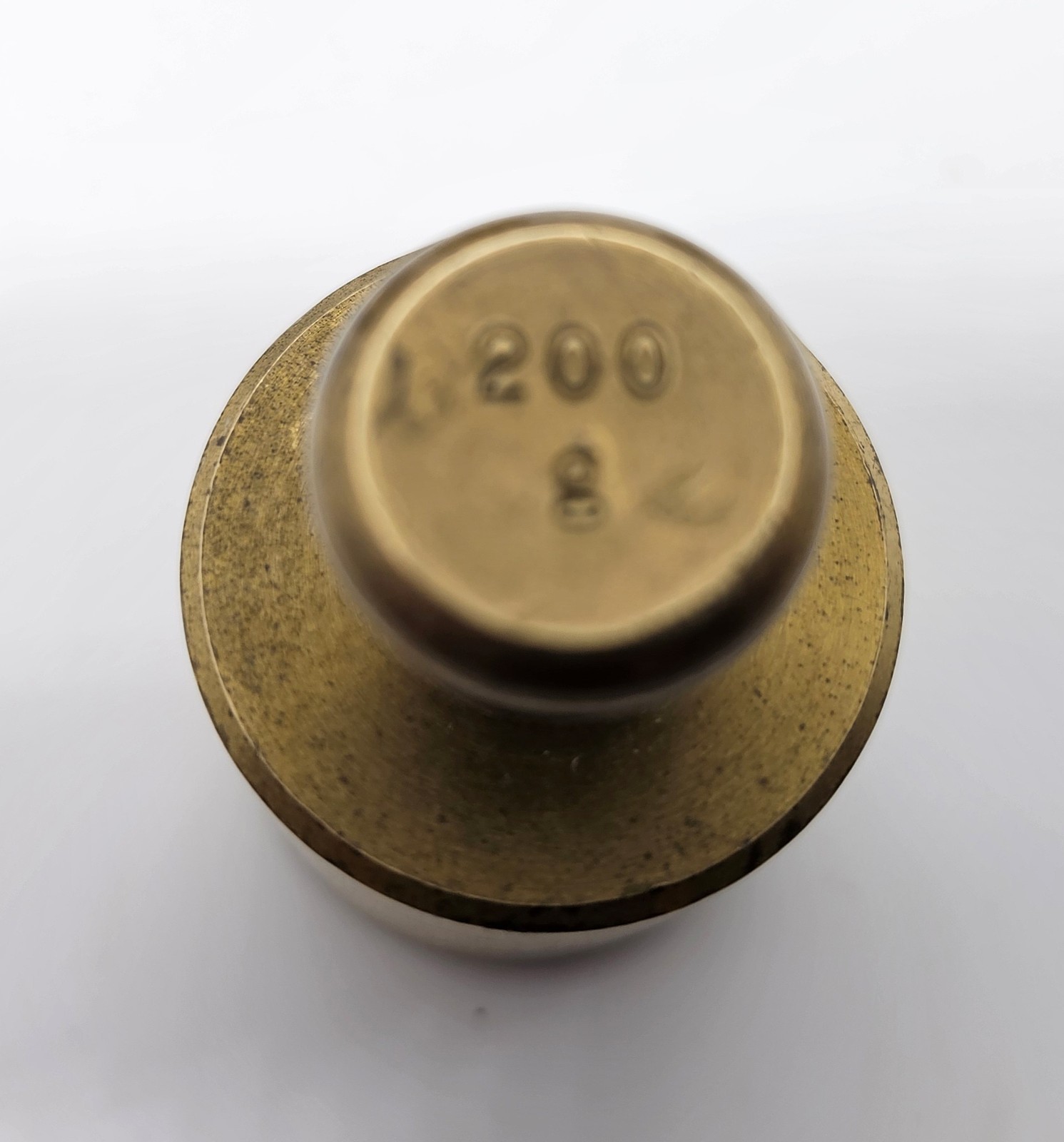 5 Screw Top Knobs BRASS SCALE WEIGHTS, Calibration Apothecary 1000 500 200 Grams