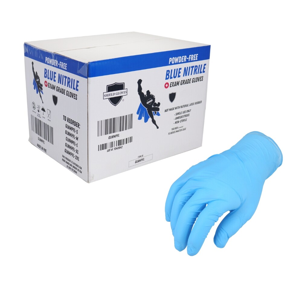 Small 4 MIL Blue Nitrile Latex Powder-Free Medical Disposable Gloves 96000 Pcs