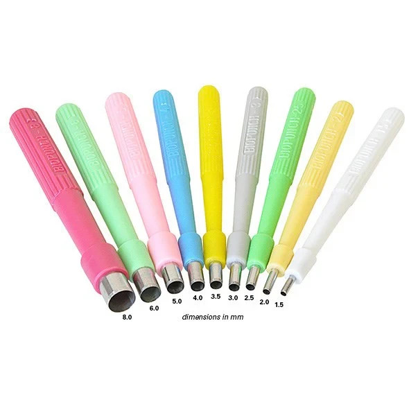 4.0 MM Disposable Sterile Biopsy Punch Micro Dermal Body Piercing Tools100 Pcs