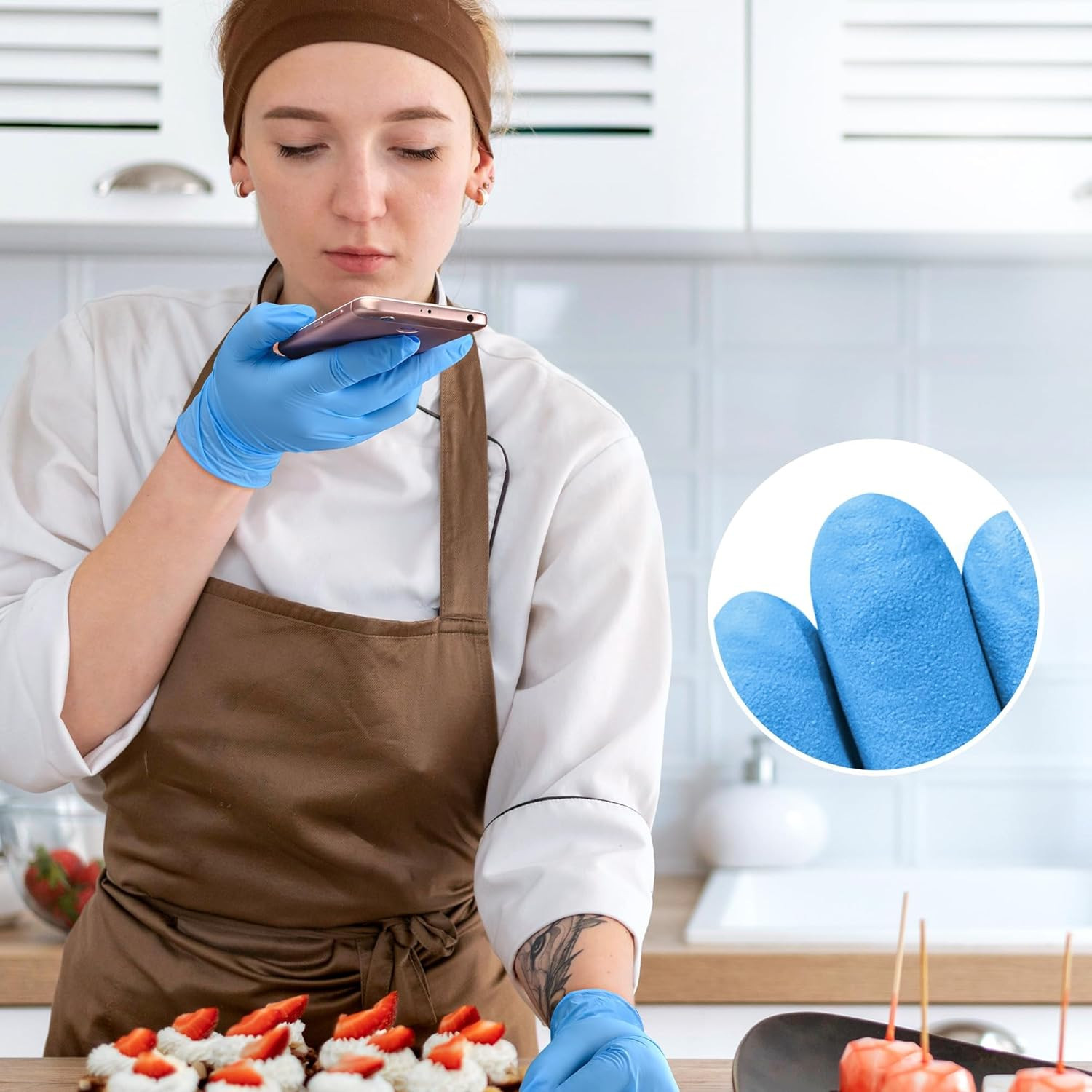 Swiftgrip Disposable Nitrile Exam Gloves, Blue, Nitrile Gloves Disposable Latex