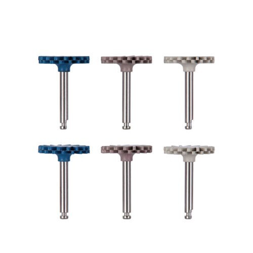 6pcs/Set Dental Composite Polishing Polisher Diamond System RA Disc 14mm Wheel
