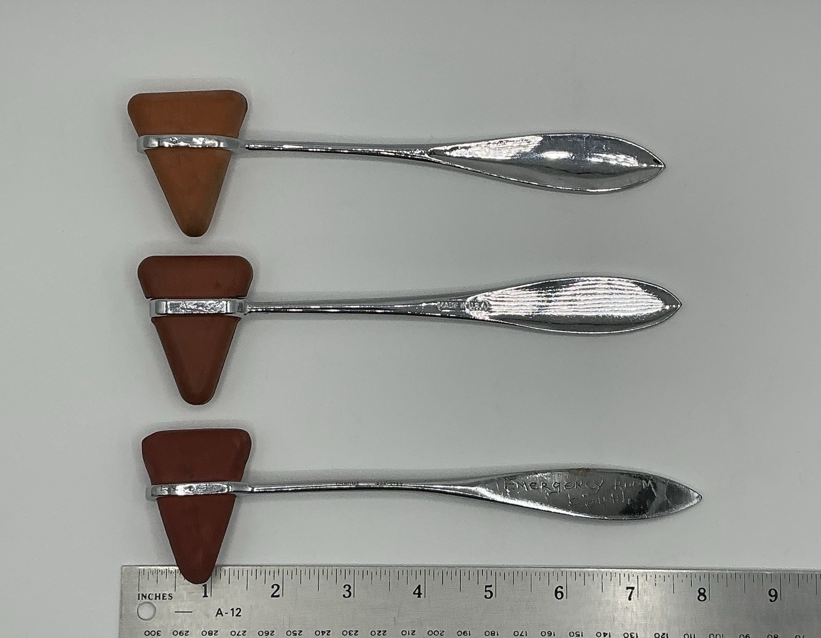 3 Taylor Percussion Reflex Tomahawk Hammer Medical Lot USA Taiwan Pakistan