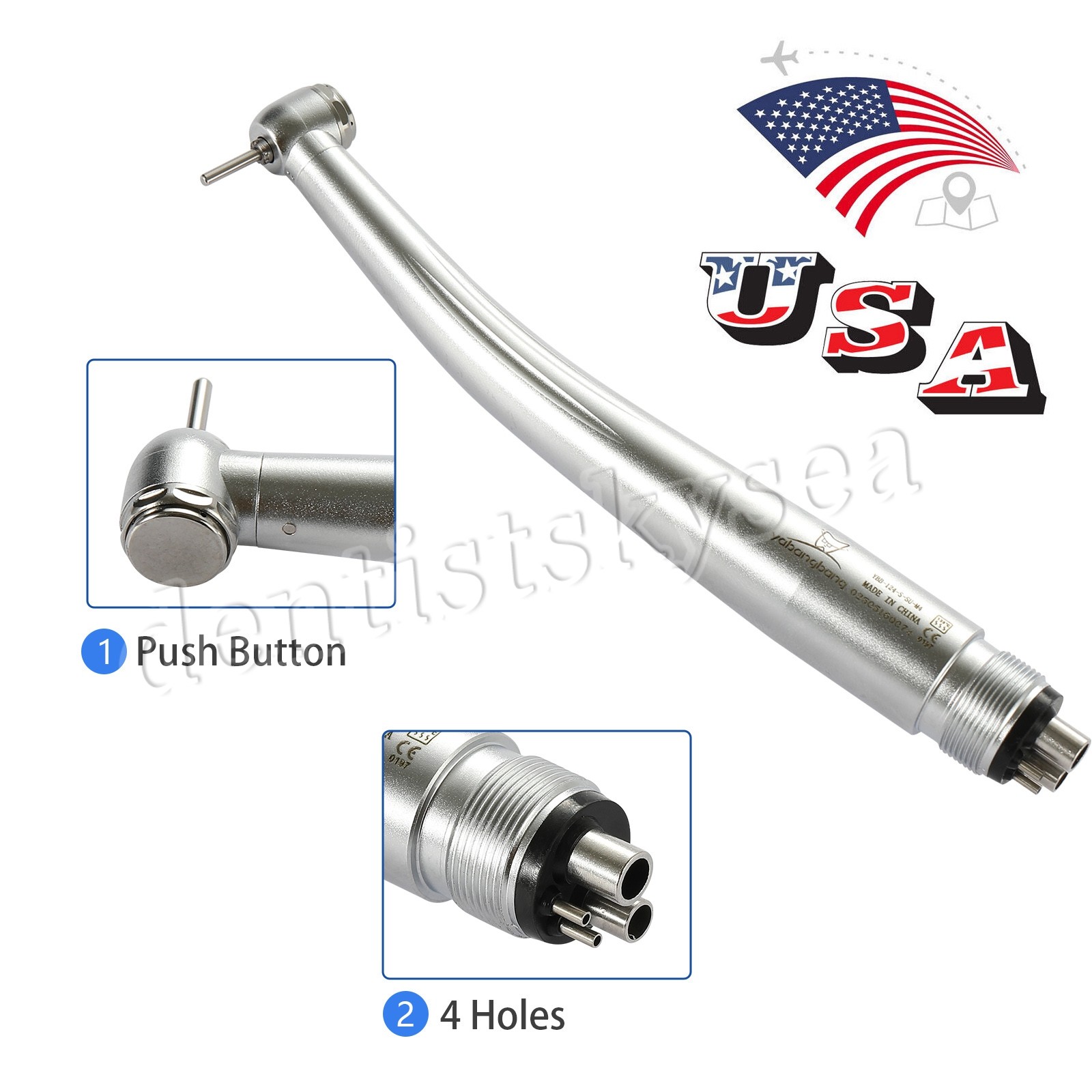 Mini Small Head Dental High Speed Handpiece Pediatric Kid UPS 4HOLE