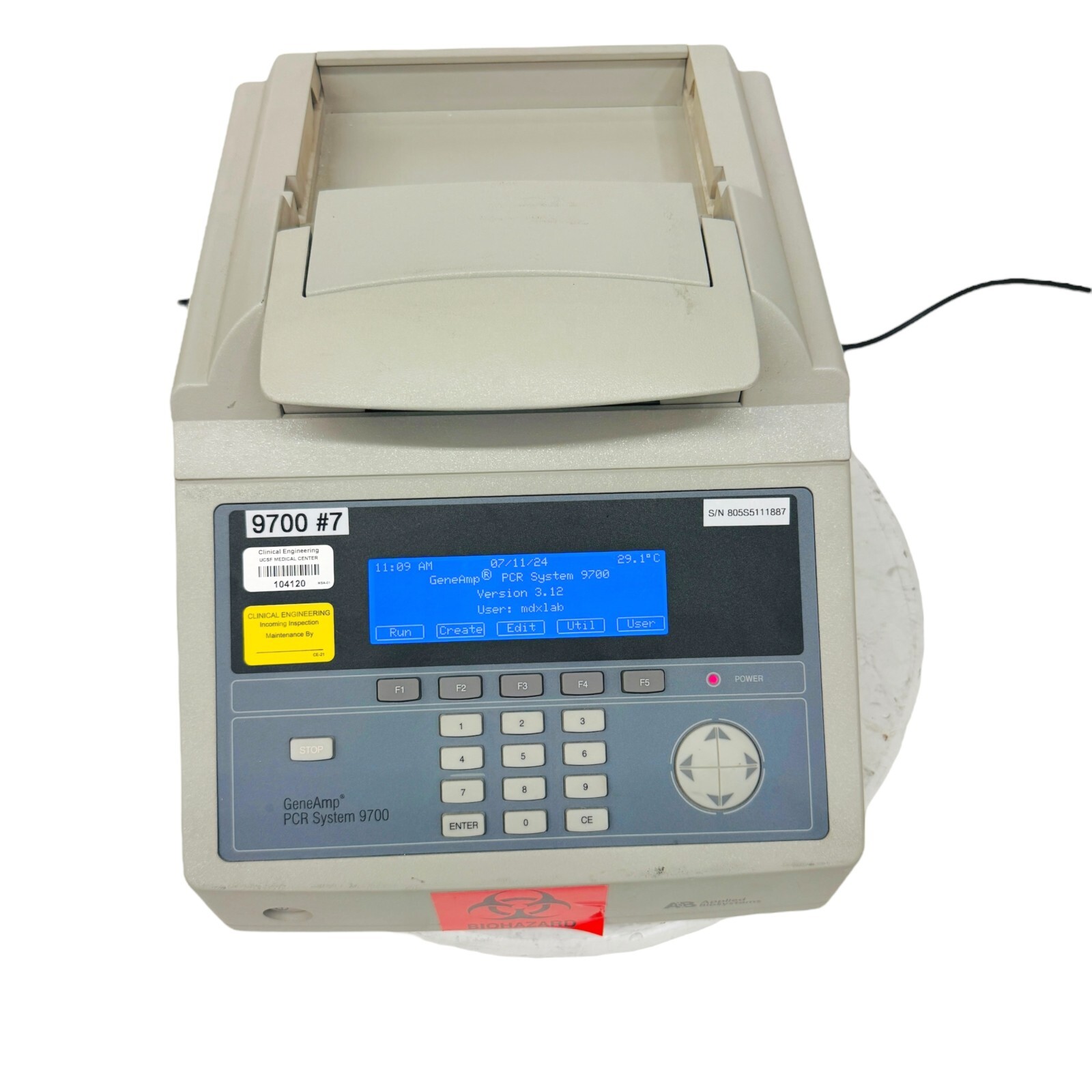 Applied Biosystems 9700 GeneAmp PCR System Thermal Cycler 96 Well, N8050200