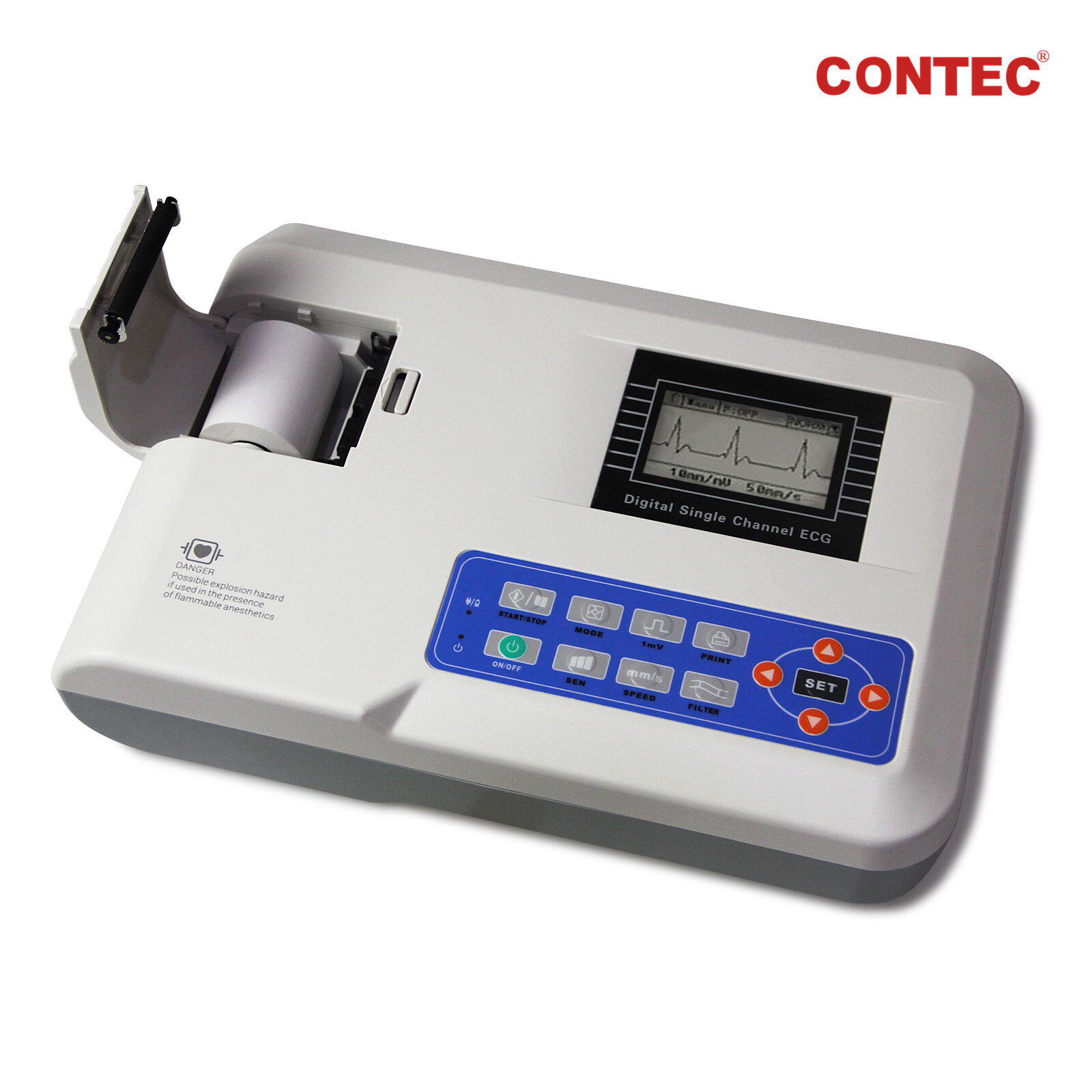 Digital 1-Channel Veterinary ECG machine Electrocardiograph Vet Cardiology USA