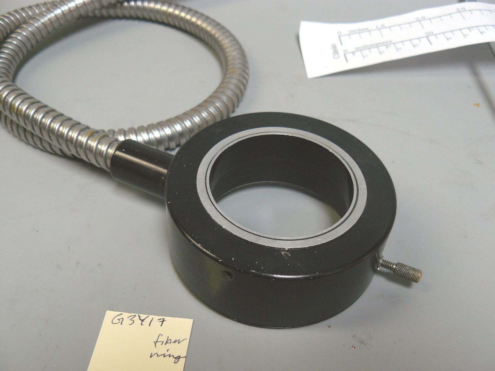 Fiber Microscope Ring Light 24″ long Ring ID 50mm/60mm End OD 15mm [G3Y15,17]