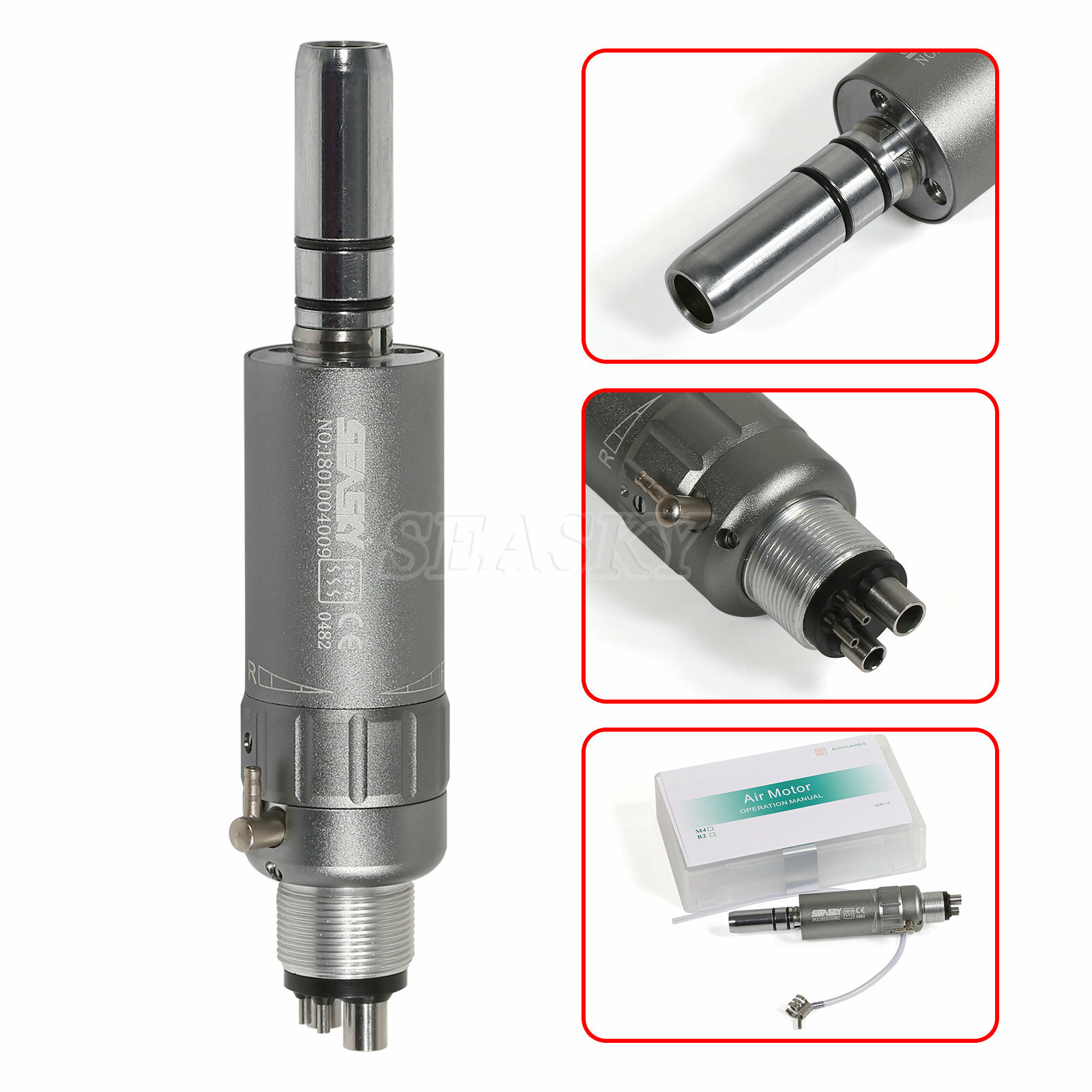 5x Dental Low Slow Speed Handpiece E-Type air motor 4 hole skysea NSK style P4