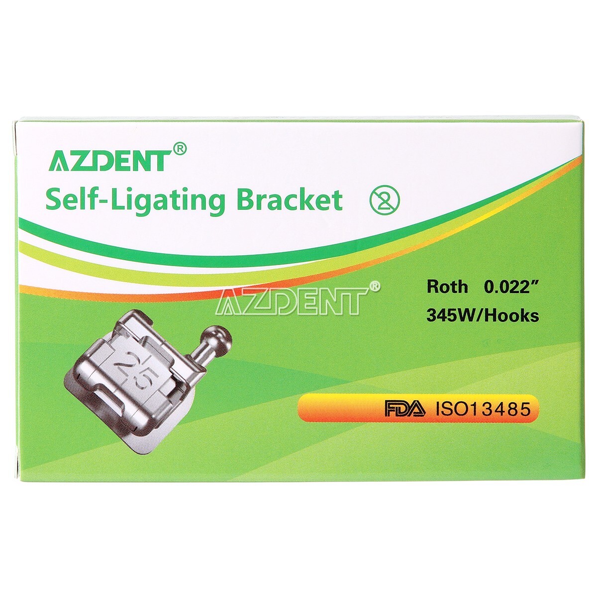 Dental Orthodontic Brackets Braces Self-Ligating Mini Roth.022 345 Hooks USA