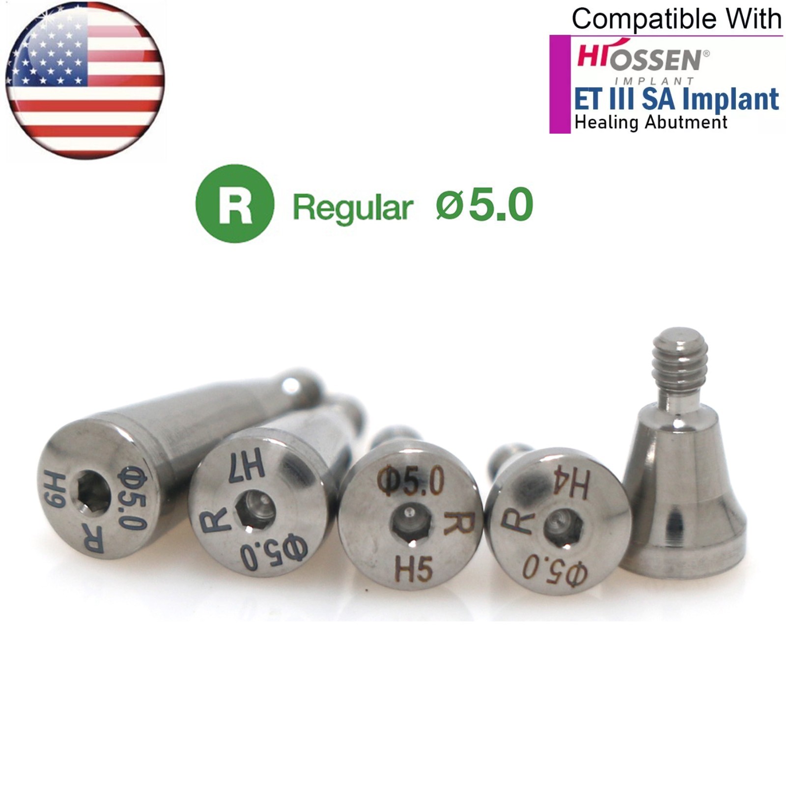 US Dental Healing Abutment Caps Regular Cover Screw For Osstem Hiossen ET
