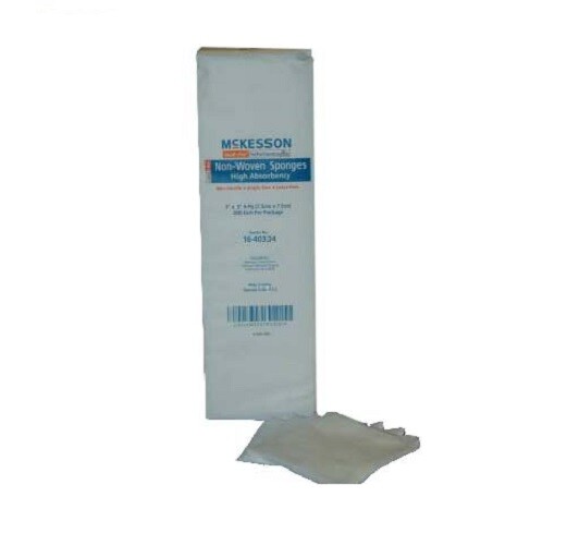 McKesson Non-Woven Sponge Polyester/Rayon 4-Ply 3X3in Square – Pack/1200