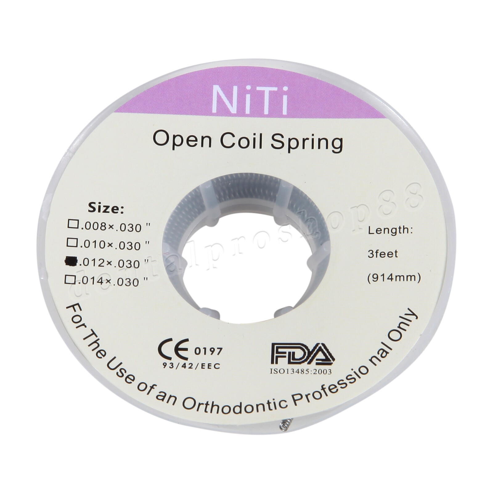 1 Roll Dental Ortho Niti Open Coil Spring 3 Feet Dia.012 *030 ” inch 914 mm