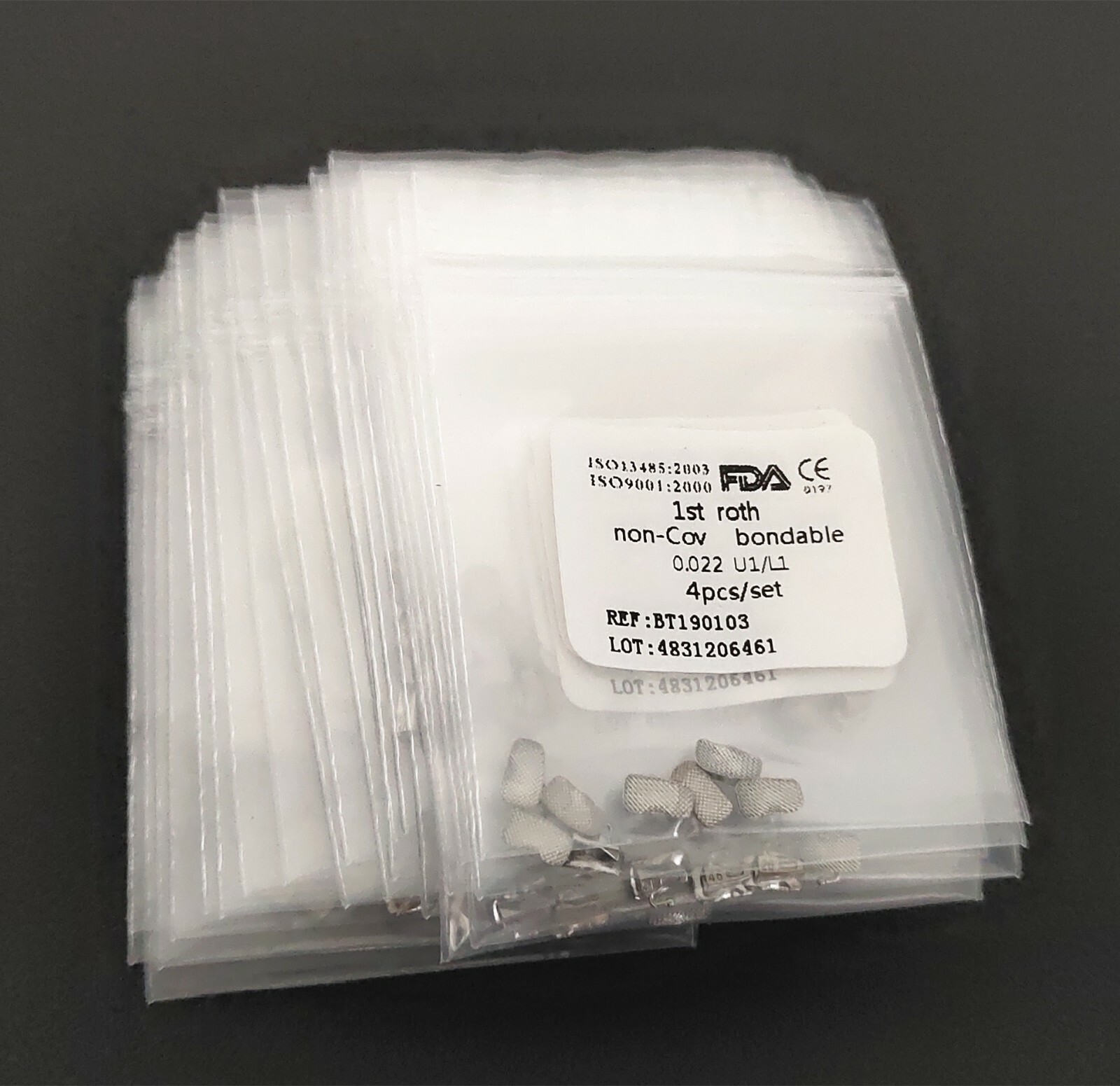 50Sets Dental Buccal Tubes Roth Mbt 1st 2nd U1/L1 0.022 Non-Cov 200 Pieces