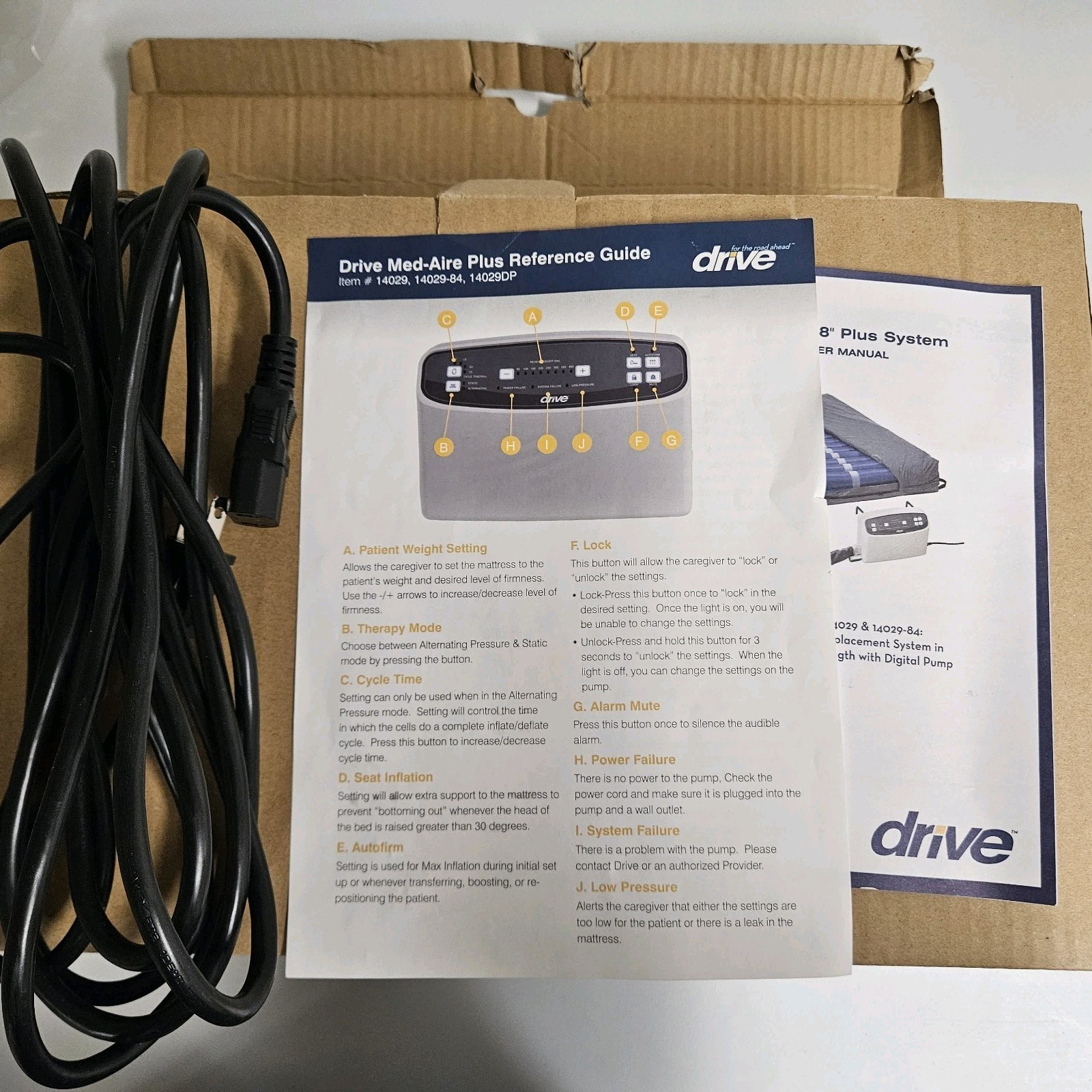 New Drive air Pump 14029XP for Drive Med-Aire Alternating Pressure Mattress