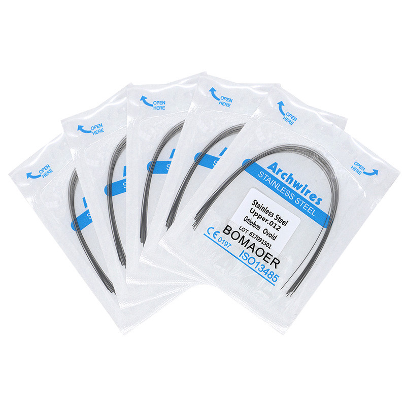 50Packs Dental Orthodontic Stainless Steel Round Arch Wires Ovoid Form 012 Upper